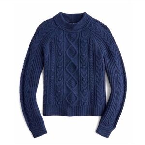 J. Crew Pom-pom Cable-knit Sweater Size Small NWT